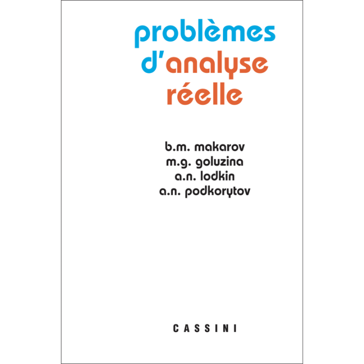 Problèmes d'analyse réelle